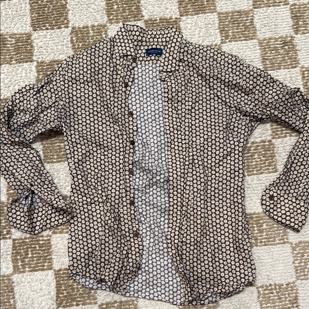 Patterned Button-Up Shirt